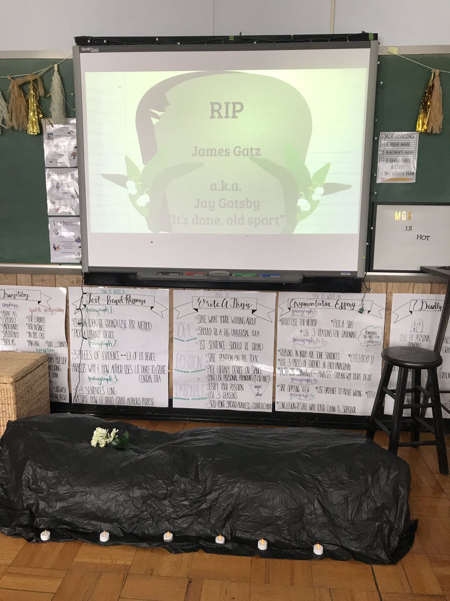 Just in case the English 11 students forgot about the tragic death that occurred in The Great Gatsby over the weekend... #naplescsd