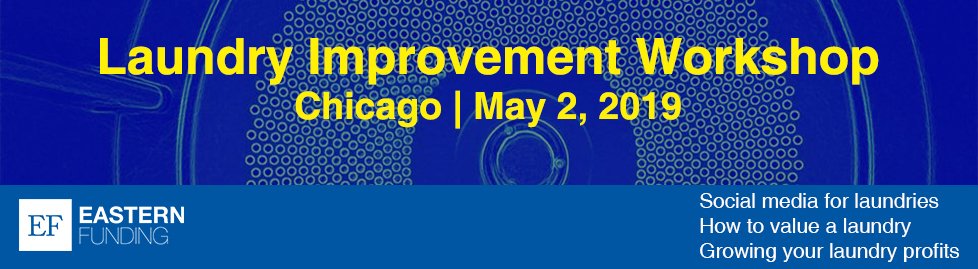 Chicago-area laundry business owners: our Laundry Improvement Workshop heads to Chicago on May 2. Don't miss this opportunity to learn and share in ways to make your laundry a better business. Register: easternfunding.com/news-and-event… @CoinLaundryAssn <a href="/AmericanCoinOp/">American Coin-Op</a>