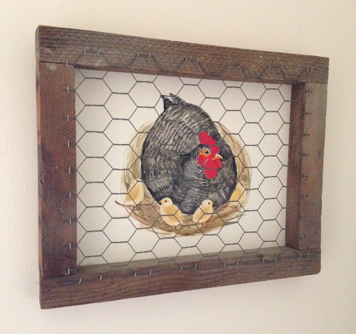 ephemerily's tweet image. I want to #clearclutter but I never have time. Instead, I will #getridofonething each week, starting with this goofy chicken painting. I like it, but don&apos;t have enough wall space for it.