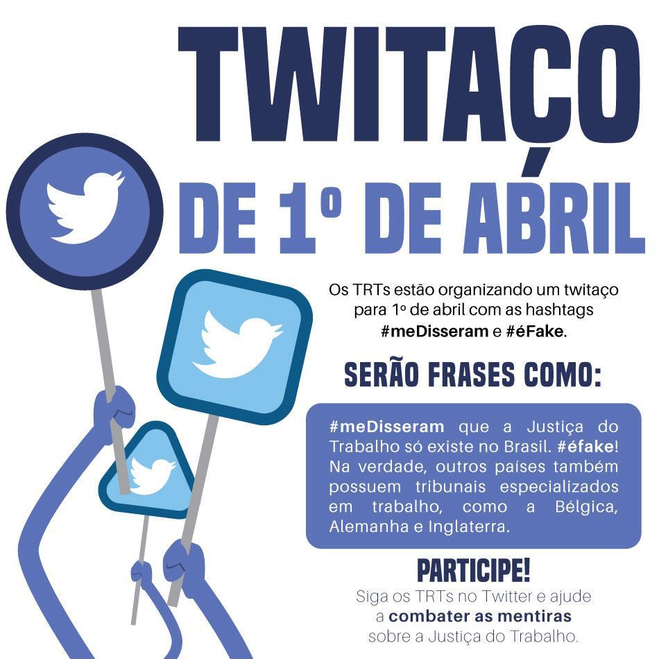 Amatra_2's tweet photo. Nada melhor do que o Dia da Mentira para rebater notícias e falsas verdades espalhadas contra a Justiça do Trabalho. Quer aderir? Compartilhe e use as hashtags #meDisseram #eFake https://t.co/o2CIz4r8n3
