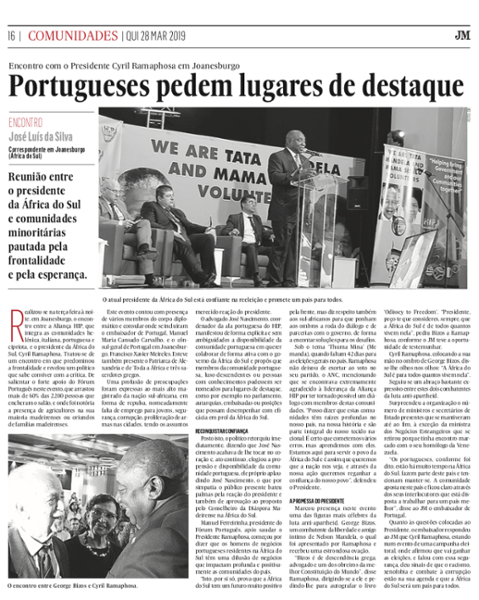HIPalliance_za's tweet photo. Portugueses pedem lugares de destaque. https://t.co/j4sSCkK7Ig