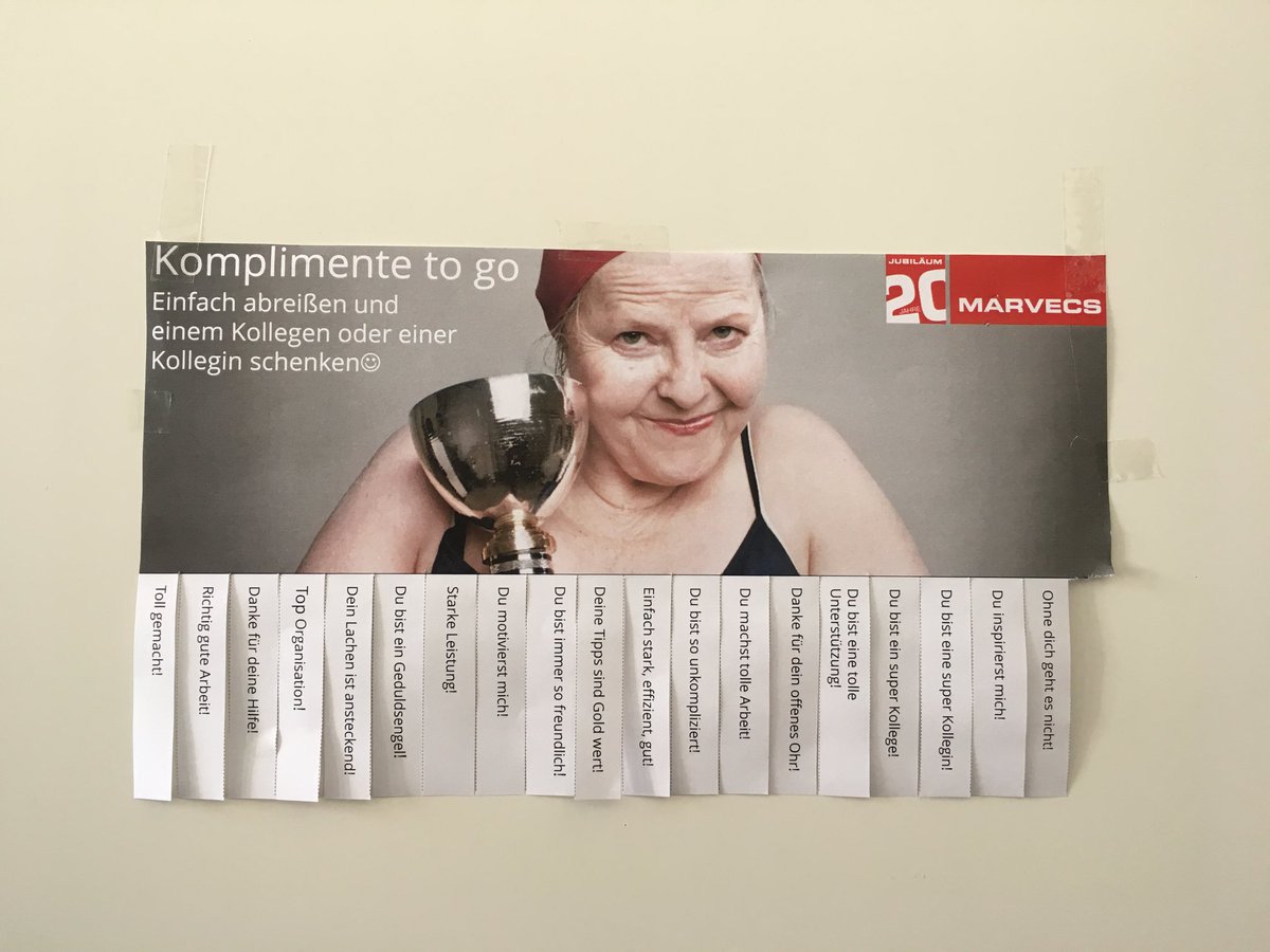 MarvecsGmbH's tweet photo. An Stelle von #Aprilscherzen, verschenken wir heute #Komplimente. Diese steigern nicht nur unsere Laune, sondern motivieren auch noch. https://t.co/t7Z2KVpZGs