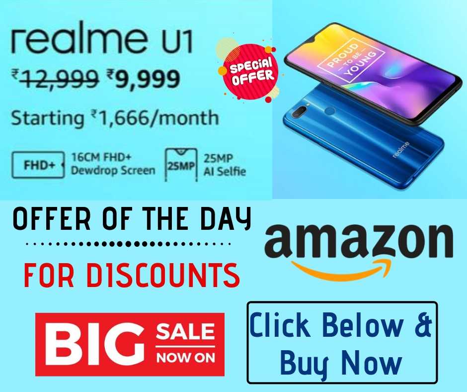 technews_hsi's tweet image. Realme U1 on SALE just Rs 9,999 ONLY
Amazon Buy- amzn.to/2WE7cni
Amazon Link- amzn.to/2yYHkLK 
Link to get discounts on Amazon products
Instagram- instagram.com/carnews.hsi 
🌟 Top Deals on Mobiles &amp;amp; Accessories
🌟 5% Cashback on SBI Bank Credit Card EMI | T&amp;amp;C Apply