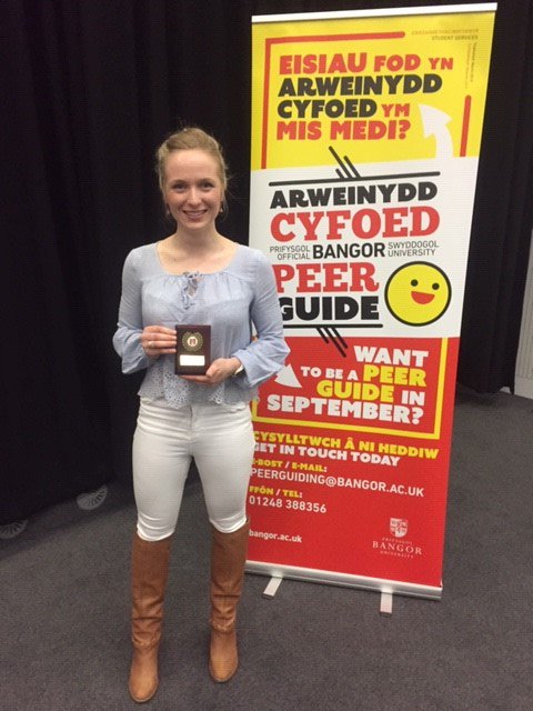 SportSciBangor's tweet photo. Jessica Lee Hughes, a senior peer guide, won the award for Most Effective Peer Guide at the University’s Annual peer guide award ceremony on 25th March.
@BangorUni
#CongratsJess https://t.co/sRew1PVbNQ