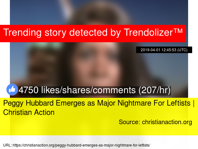 BenCarsonizer's tweet photo. #PeggyHubbard Emerges as Major #NightmareForLeftists | Christian Action #America #UnitedStatesSenate... https://t.co/EFywLwW3VX https://t.co/nPxIeqLVKz