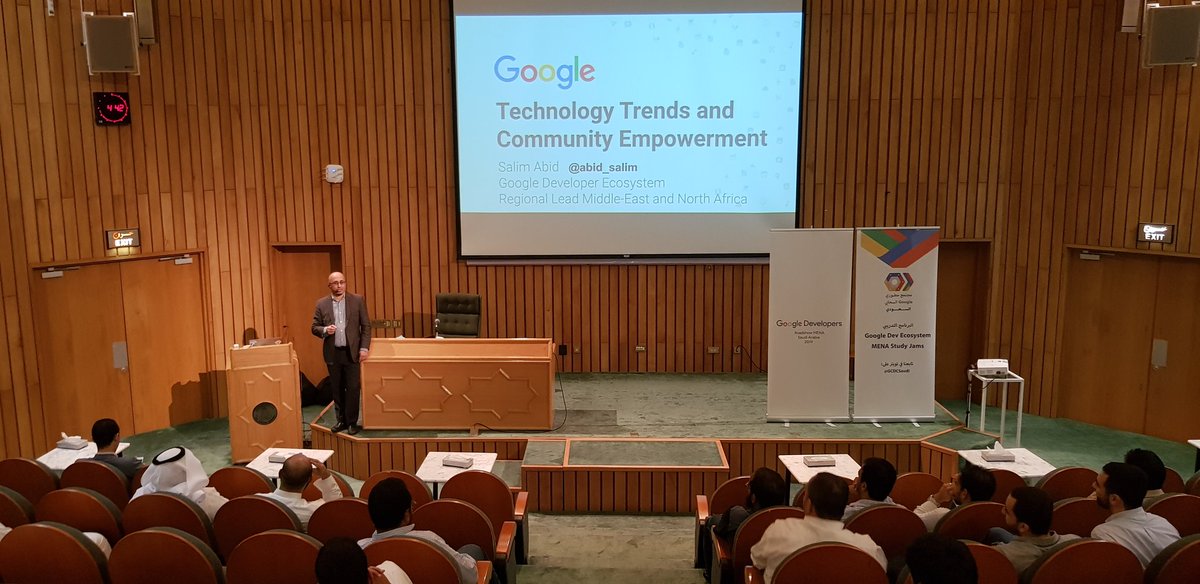dahabdev's tweet photo. Are you ready For #GDRSaudi #Day1 #Jeddah ? @abid_salim just started our first session about Technology Trends !, we will cover #Flutter #GoogleCoud #MachineLearning
@googledevs
@GoogleDevExpert
@gdg
@GCPcloud
@FlutterDev
@TensorFlow https://t.co/aduYmlTCse