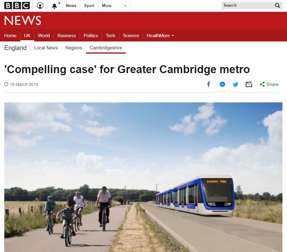 In March,  @CambsPboroCA and  @GreaterCambs announced the next stage of their plans for the Cambridgeshire Autonomous Metro (CAM), a bus rapid transit system on steroids that promises to transform transportation in the region 