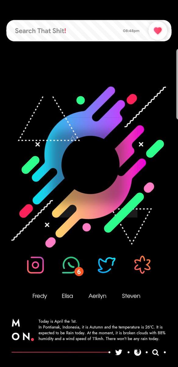 liefredy89's tweet photo. Amoled setup
#basep28
#basep29
#BASep30
Wall @BinodRay0
Widget - Fuchsia kwgt
Icon - linebit https://t.co/ssDNCSKoZa
