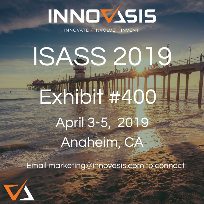 innovasis's tweet photo. We are excited to be participating at the ISASS 19th Annual Conference from April 3-5 in Anaheim, CA. Visit us at exhibit #400 to see our latest products and #HAPEEK technology. #ISASS19 https://t.co/ojvd1Meour