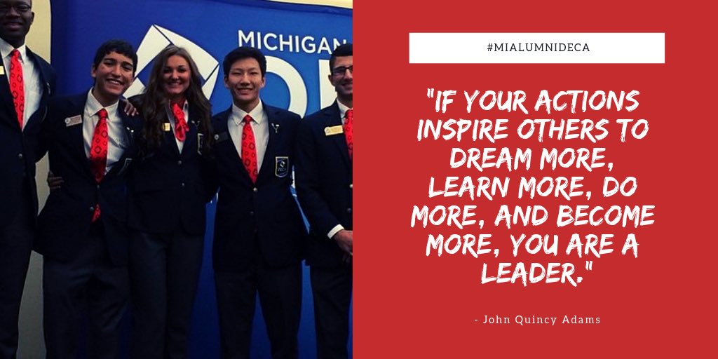 MiAlumniDECA's tweet photo. Begin your week off right with some #MotivationalMonday 🔷👍🏻 We love seeing people grow as leaders in #MiAlumniDECA https://t.co/N9OQMvg29k