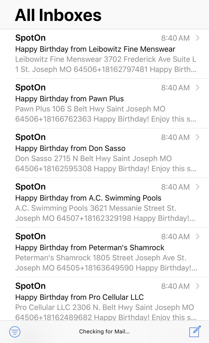 spoton_kc's tweet photo. It’s my birthday month!! Because I follow these LOCAL businesses via the SpotOn app, I have all sorts of freebies and discounts for my birthday! Download the app today! #spotonapp #birthdayrewards #shoplocal #stjoemo https://t.co/XHKYhGtO65