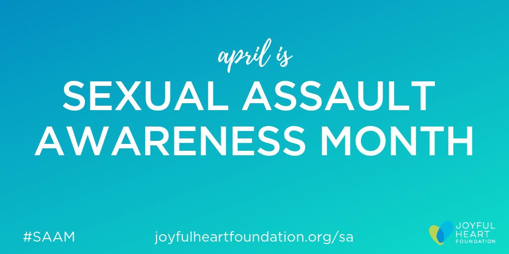 TheJHF's tweet photo. It's Sexual Assault Awareness Month! Join us throughout April to learn about sexual assault issues, share resources, and commit to supporting survivors and ending this violence forever. 💚💙 #SAAM https://t.co/6Of8mPW9pM