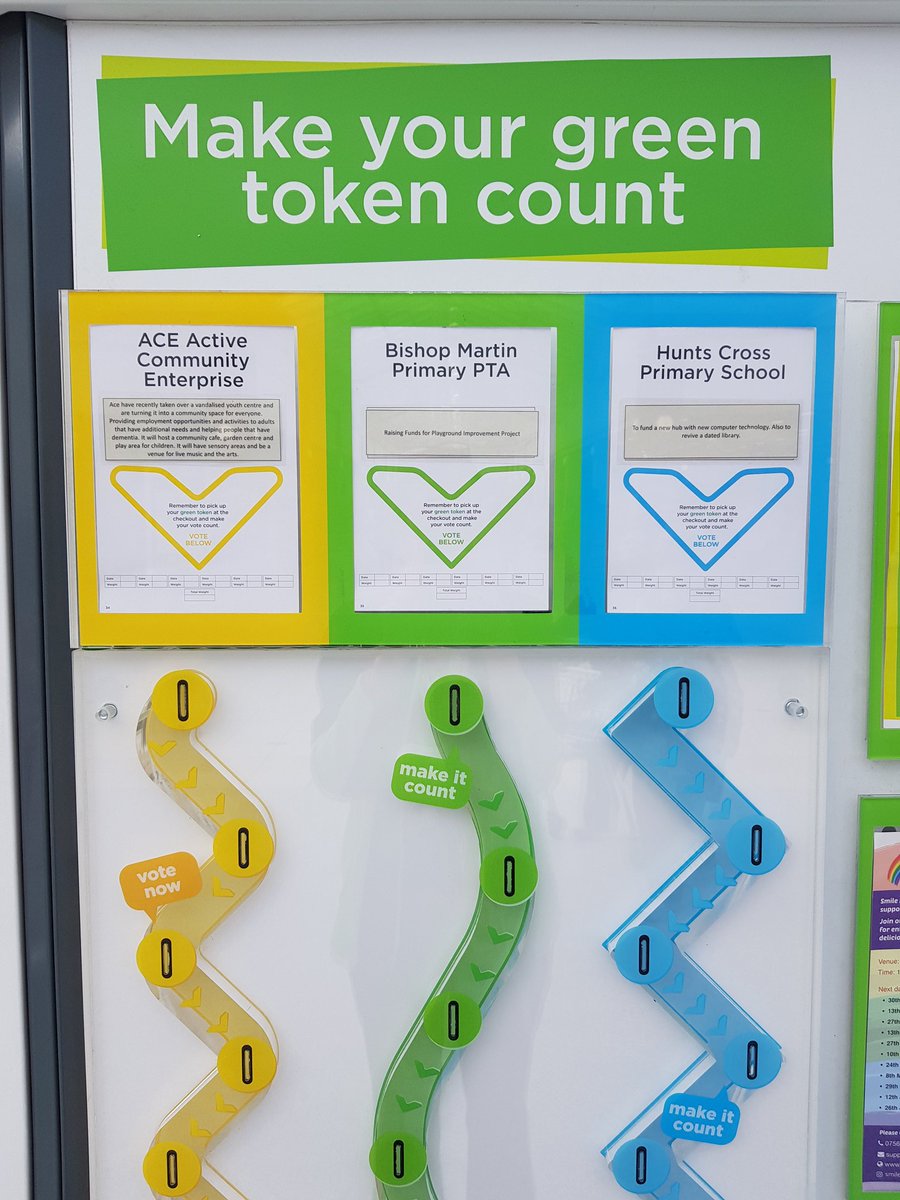 On our Green Token Community Board from 1st April- 30th June @HuntsCrossPri <a href="/bm_liverpool/">Bishop Martin CE Primary School</a> #ActiveCommunityEnterprise in #AsdaHuntsCross