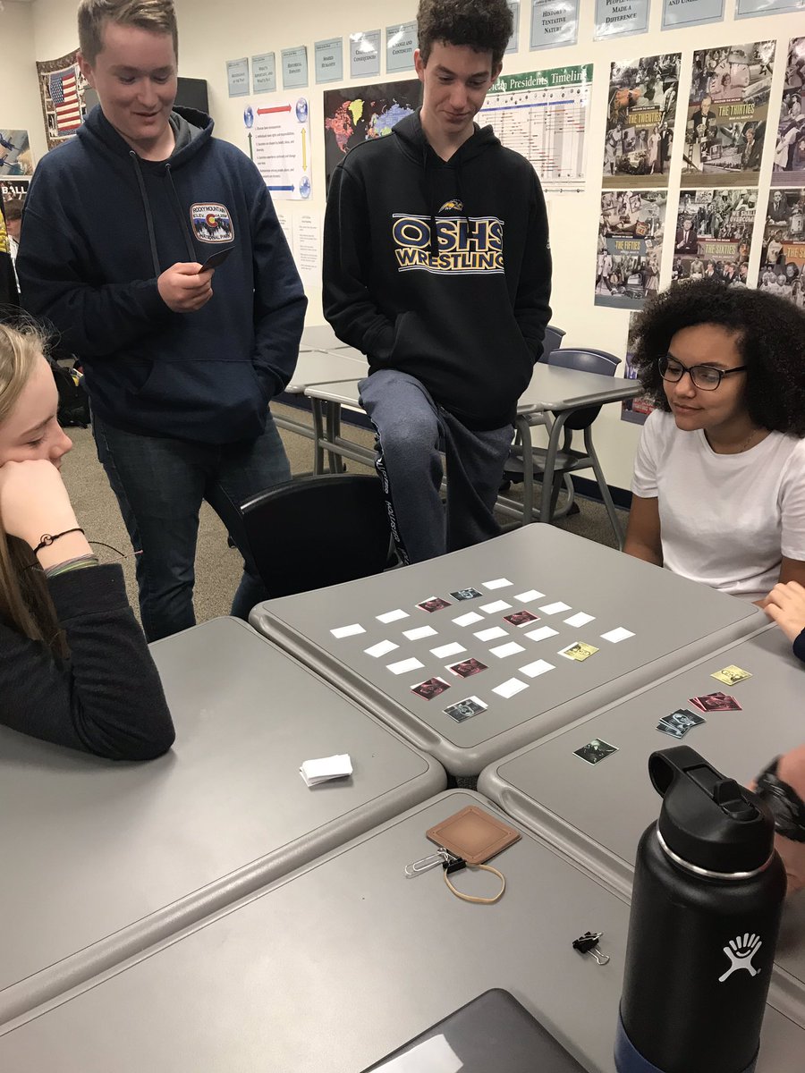 MrsNycklemoe's tweet image. Playing Codenames with people and ideas from WWII. #oscan #big3 @DrTinaEllsworth @OlatheSocSt @OlatheSouthHS