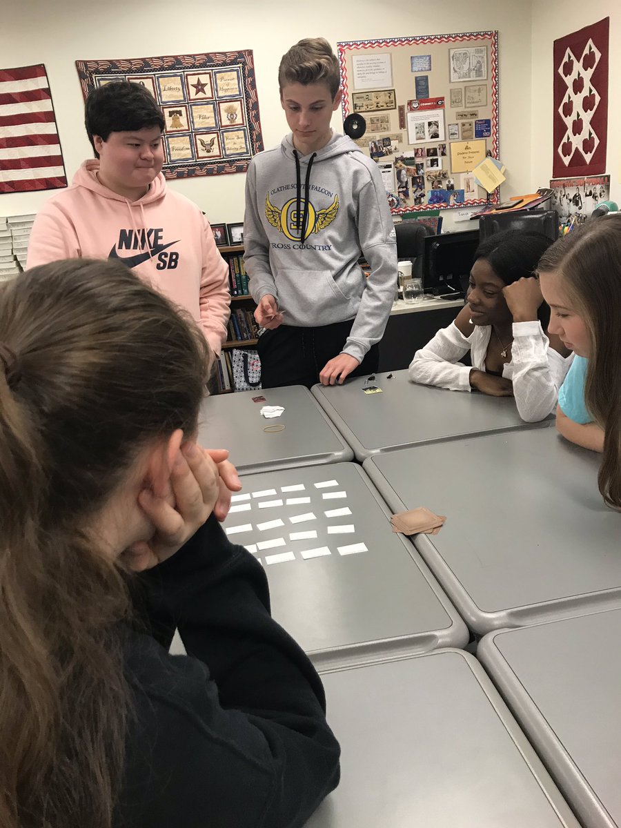 MrsNycklemoe's tweet image. Playing Codenames with people and ideas from WWII. #oscan #big3 @DrTinaEllsworth @OlatheSocSt @OlatheSouthHS