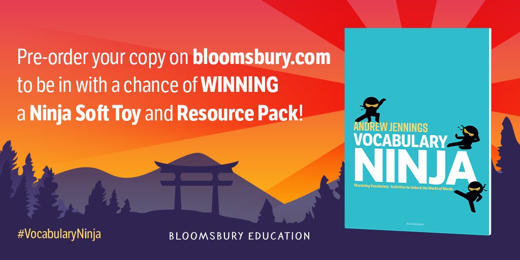 ChloeLouFitz's tweet photo. Order #VocabularyNinja and be in with a chance of winning your very own soft ninja toy and resource pack! @VocabularyNinja
PRE-ORDER HERE: https://t.co/fzVAAyqKZU 

T&amp;Cs apply: https://t.co/AQv2mRDVW4 
Privacy policy: https://t.co/kBjI8DQT4Z https://t.co/0uHCc52Y9C