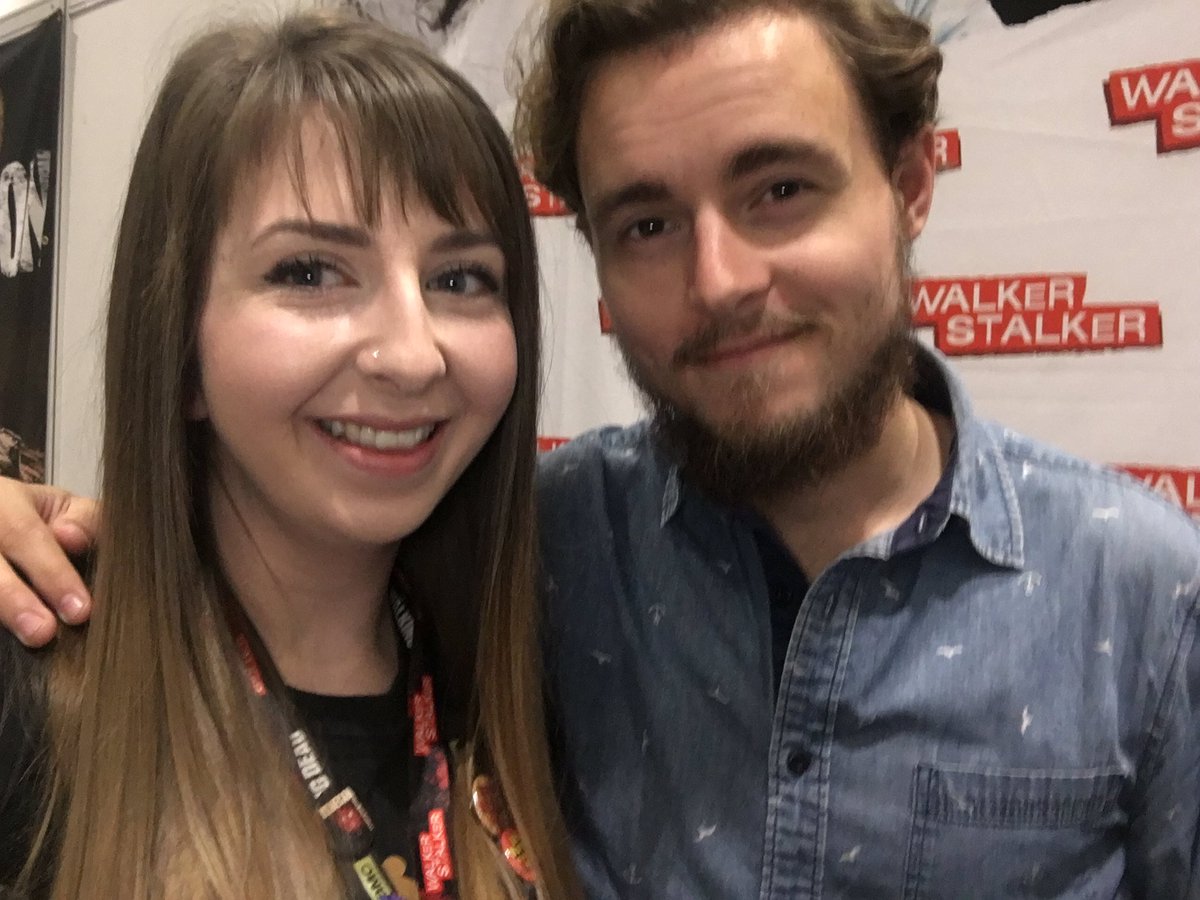 ChelsLittlemore's tweet photo. What a weekend! β€οΈ and this guy! Oh man β€οΈ @CallanMcAuliffe so glad you came! Hope you come back! #YouInspearMe π#walkerstalkerconlondon #WSCLondon https://t.co/DGCZjUwjPT