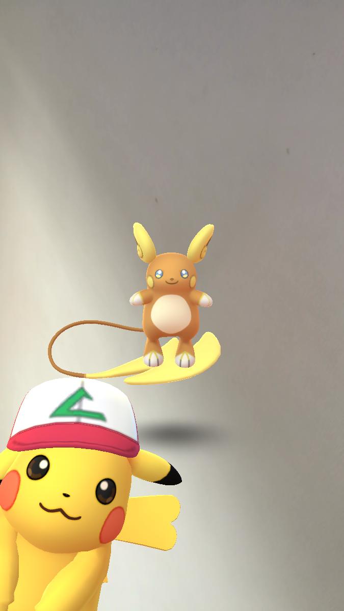 Evayrton2's tweet photo. Too adorable! #PokemonGO #Pikachu #AshHat #RaichuAlola #AprilFools https://t.co/V8pl071PYY