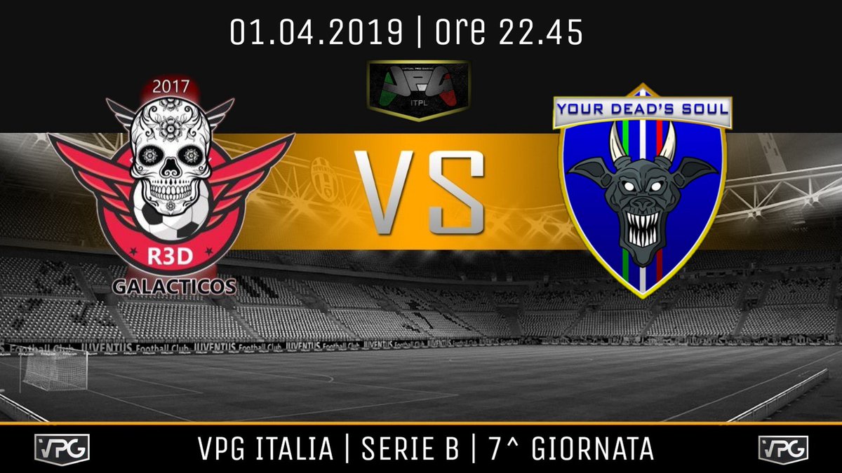 YourDeadsSoul's tweet photo. ⚽ MATCHESDAY
🏆 @VPGChampNorth | ⏱️ 21.45
2️⃣5️⃣ | CHAMPIONSHIP NORTH
🆚 #RecoilFC
🏆 @VPG_Italy | ⏱️ 22.45
7️⃣ | SERIE B
🆚 @R3DGalacticos
🏆 @VPLItaly | ⏱️ 23.00
9️⃣ | SERIE D
🆚 @FCSameBlood
@OfficialVPG @VPLglobal
Le formazioni nei commenti ⬇️
#GoYDS 🚀 https://t.co/ctbzlZNgR4