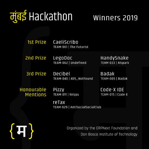 mumbaihackathon's tweet photo. After reviewing over 30 great projects, we have finally settled up on the bests ones. Congratulations to all the winners of #MumbaiHackathon2019 🎉 https://t.co/TqGI8riQpA
