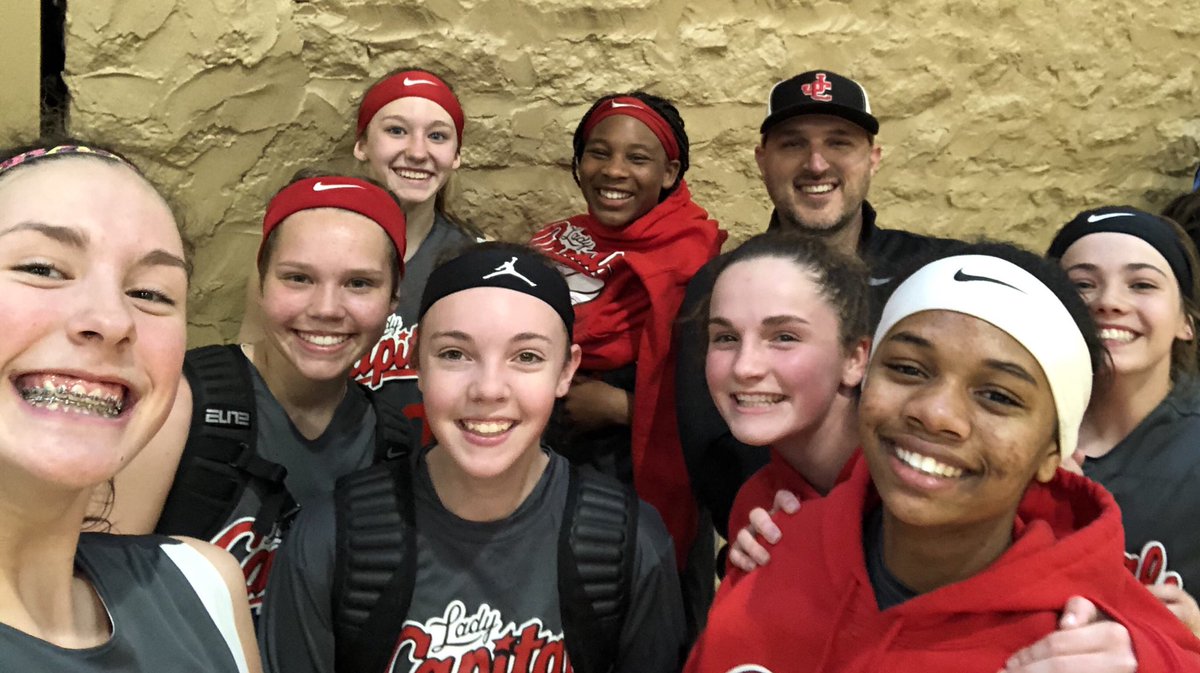 coachshowers1's tweet photo. Had a lot of fun coaching this group. Lots of talented girls in this class; The Lady Jays are going to reload for another run with these guys, CCHS gets a nice start to their program, and New Bloomfield has another nice freshman class coming in. #ladycaps https://t.co/5CitItkGn4