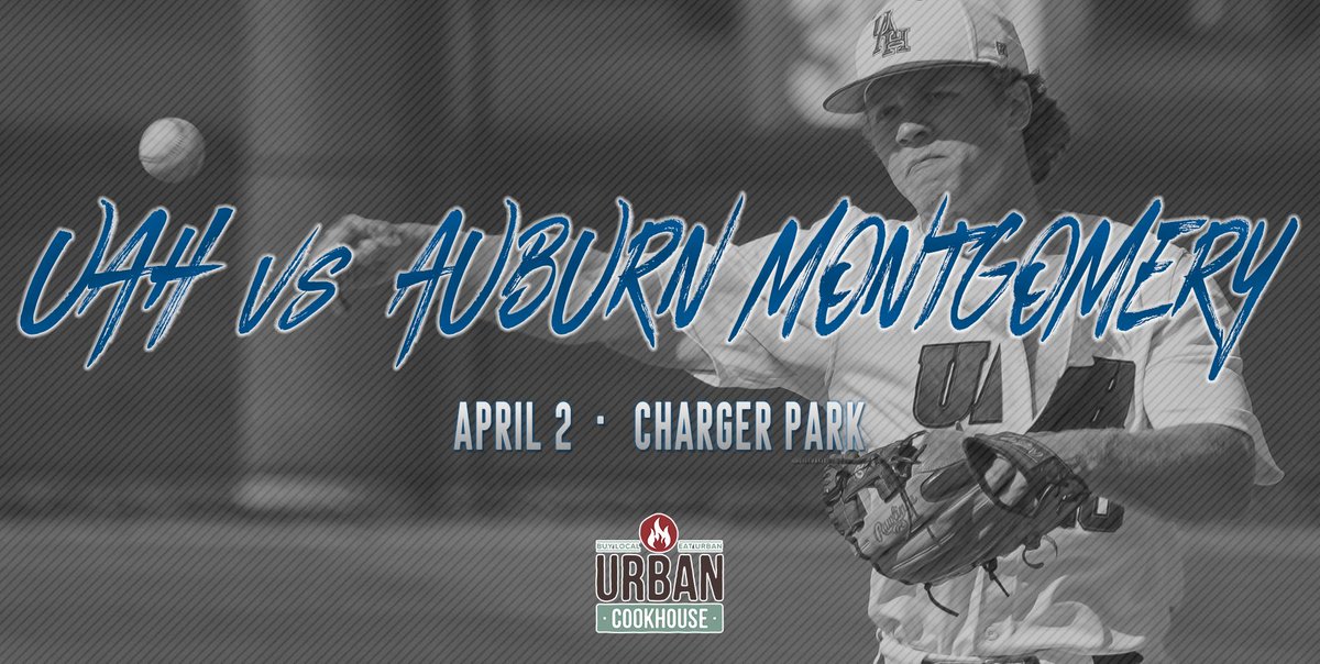 UAHChargers's tweet photo. 🚨SCHEDULE CHANGE🚨

@UAH_Baseball will play Auburn Montgomery at 4 pm on Tuesday at Charger Park. Game was originally scheduled for Wednesday evening.

#UnitedWeCharge https://t.co/9wlWwK2fRn