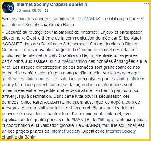 BELLOGaniath's tweet photo. Au #DataForces3 j'ai fermé mon clapet quand j'ai vu des jeunes,même pas 30 ans, parler de science ouverte, d'intelligence artificielle, de sécurité de routage... J'ai compris une fois de plus que le Numérique n'est pas synonyme de #RS. @monwaih @ab_benin 
https://t.co/huOZqgSJC5 https://t.co/Q233c2WN7U