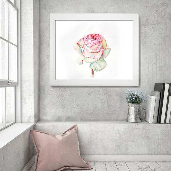 Olgatch's tweet image. Pink Rose Print Watercolor painting Flower artwork Floral Gift botanical poster Living room Wall Art Decor Single Rose illustration #FloralArtwork #RoseArtwork 
$14.00
➤ goo.gl/jVEzV8