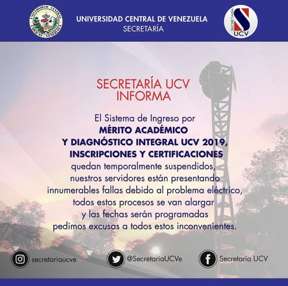 Centro de Estudiantes | Arquitectura UCV (@cea_fauucv) on Twitter photo #INFORMACIÓN importante de <a href="/secretariaucve/">Secretaría UCV</a> sobre el proceso de ingreso a la UCV 2019 y las certificaciones #INFORMACIÓN importante de <a href="/secretariaucve/">Secretaría UCV</a> sobre el proceso de ingreso a la UCV 2019 y las certificaciones