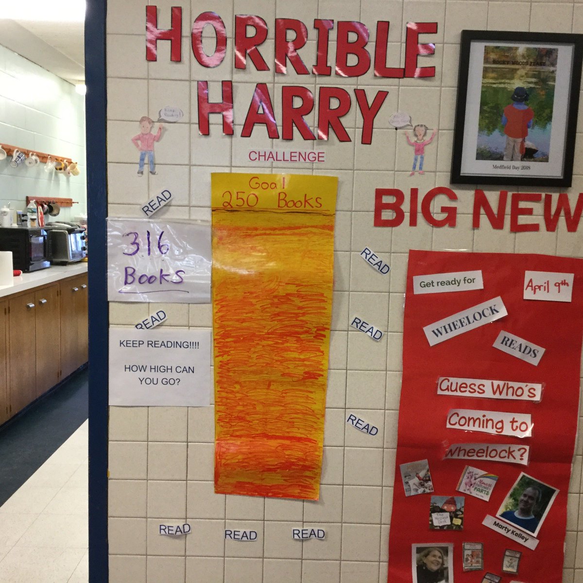 LynnCote17's tweet photo. On Friday afternoon the total was 263. Now it is up to 316!!! Third graders are doing an awesome job! Keep up the good work! #weelockians #medfieldps https://t.co/V5kfLX7qab