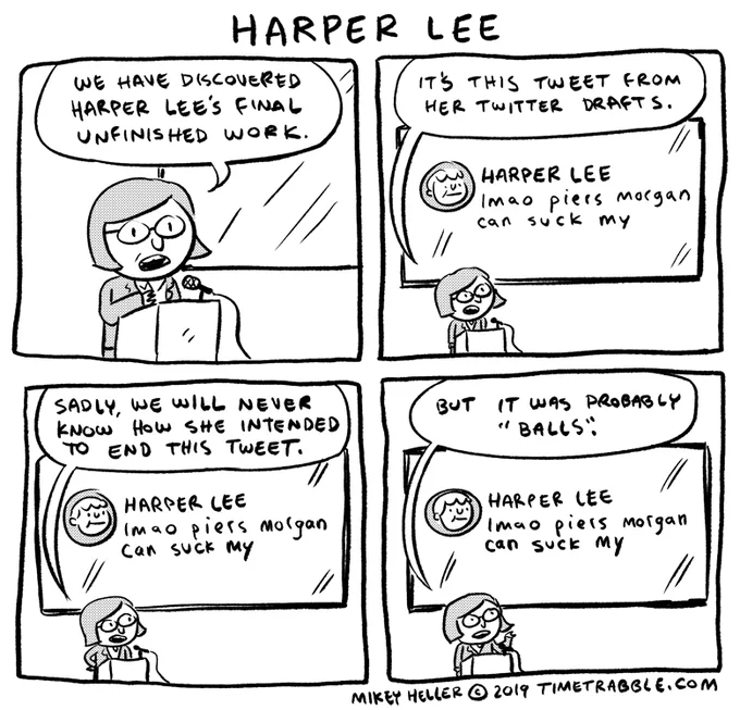 i drew a comic about Harper Lee 
