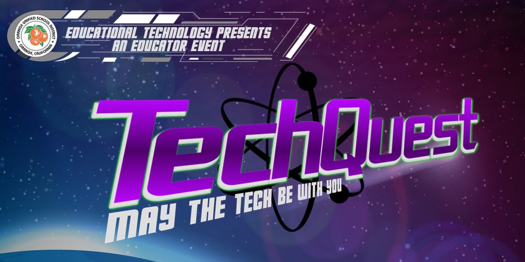 TEACHERS: OrangeUSD Educational Technology has officially announced TechQuest for OrangeUSD Educators! It will take place at the District Office on May 29, 2019: Incentives, Food, Device Drawings, Sessions, Make and Take. Full details and registration: orangeusd.org/techquestwww.o…