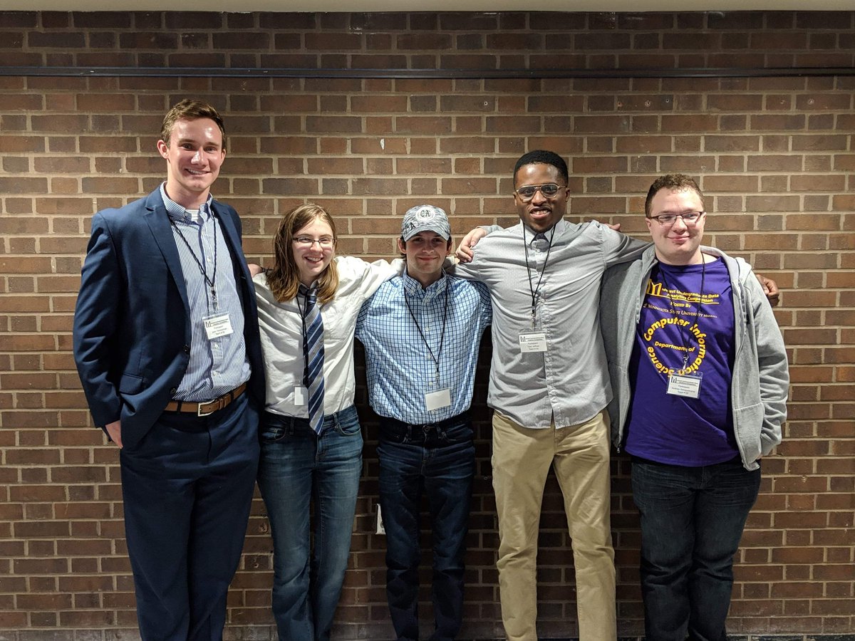 UwecD's tweet photo. Very excited to have sent 3 UWEC teams to #MUDAC 2019! After 30 grueling hours (and a severe lack of sleep), they all gave great presentations on the work they accomplished! https://t.co/OJgVflEWvs