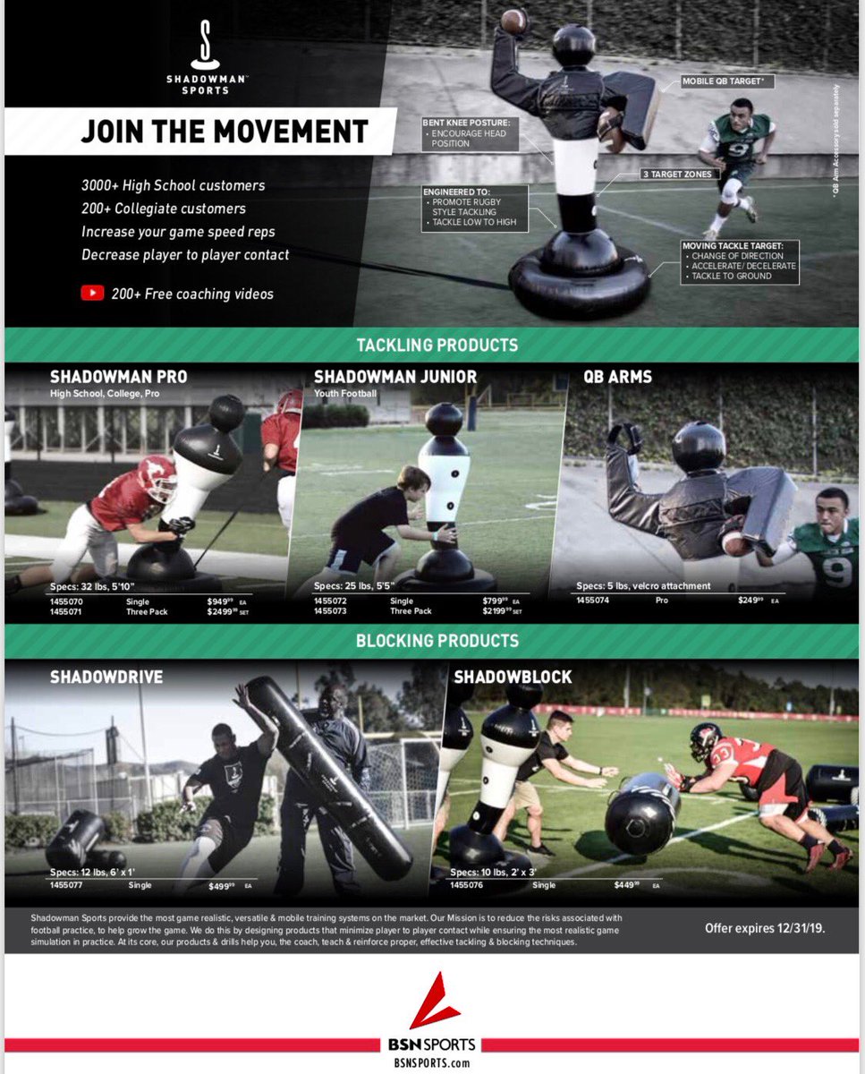JonW_BSNSports's tweet photo. ShadowMan and BSN Sports have partnered up to bring you the best tackle aids in the market! https://t.co/wW2IiwflP6