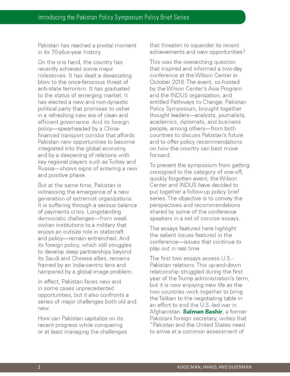 INDUSpkusa's tweet photo. Oct. 17-18, 2018 | Pathways to Change: Pakistan Policy Symposium

The following series of policy briefs draw on discussions from symposium speakers and panelists and focus on identifying practical, innovative, and above all actionable policy solutions.  
https://t.co/FmXG6JhHeK https://t.co/mbX9AONIZe