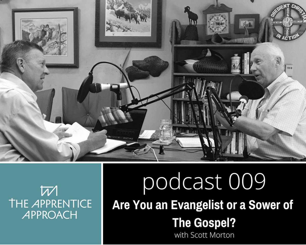 apprentapproach's tweet photo. NEW PODCAST! Stop comparing yourself with gifted evangelists and start sowing seeds. Our newest podcast with @gscottmorton addresses the misconceptions about our identity and #evangelism and gives six #Gospel questions to ask our skeptical friends. https://t.co/3iC5iaPylJ https://t.co/cuXZrPP7nR