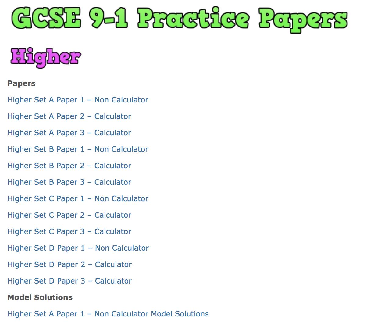 Corbettmaths On Twitter Looking For Gcse Maths Practice Papers I Have Just Added 12 Higher 12 Foundation Papers To Https T Co Tf9reccctz Https T Co Wha35dthmw Twitter