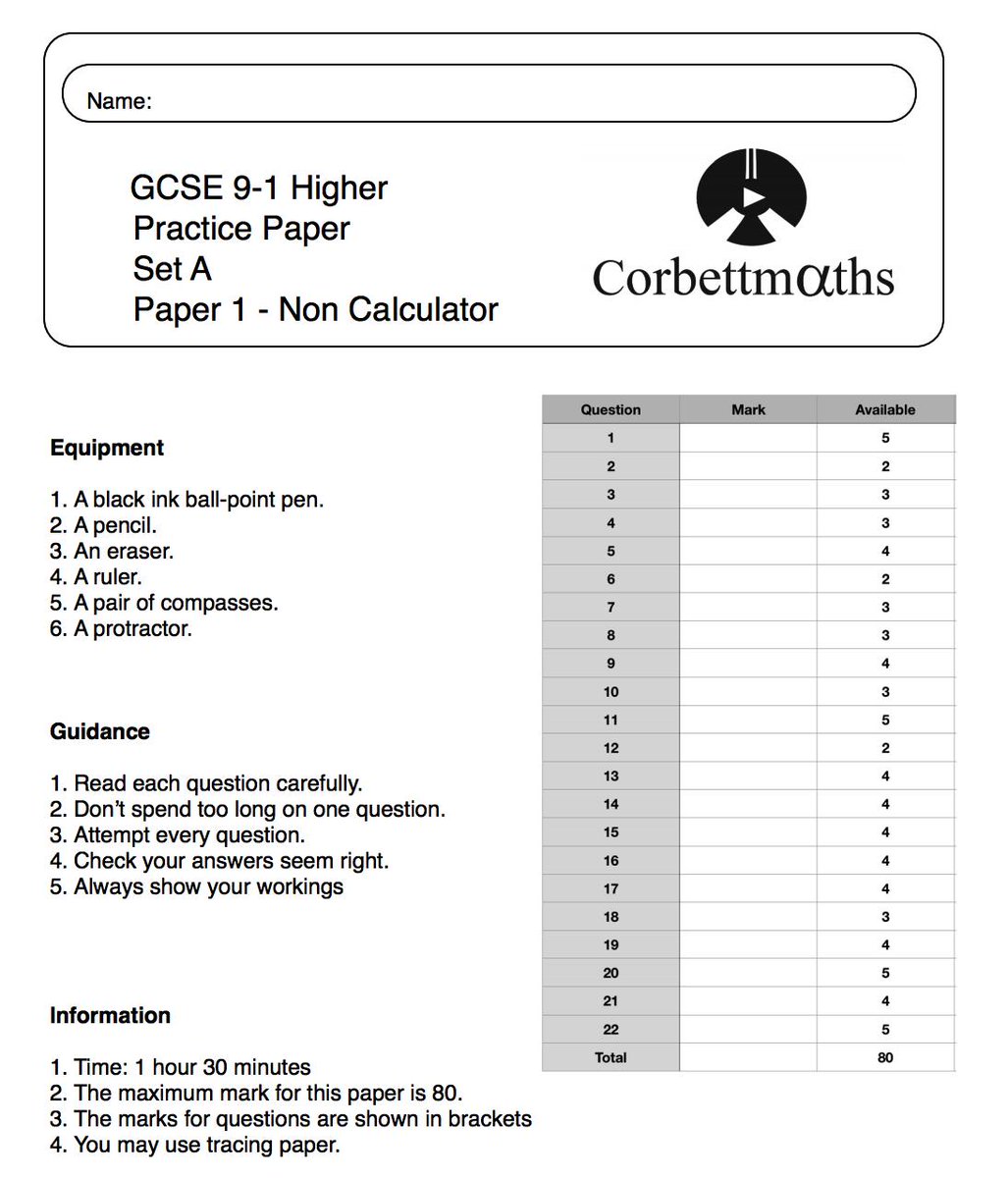 Corbettmaths's tweet photo. Looking for GCSE Maths Practice Papers? I have just added 12 Higher &amp; 12 Foundation papers to https://t.co/tf9REcCctZ ✍️📚✅⭐️🎉 https://t.co/WHA35dTHMW