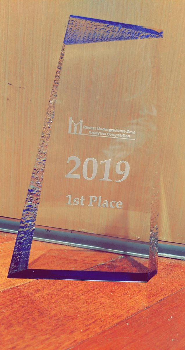 UwecD's tweet photo. Congratulations to Hunter Hartke @Bruton_Gaster28, Isaac Swenson, Eric Mallman, Lance Tanel, and William O'Brien for taking first place out of 58 teams at #MUDAC 2019! Great work guys!! https://t.co/IAuJlRHTrh