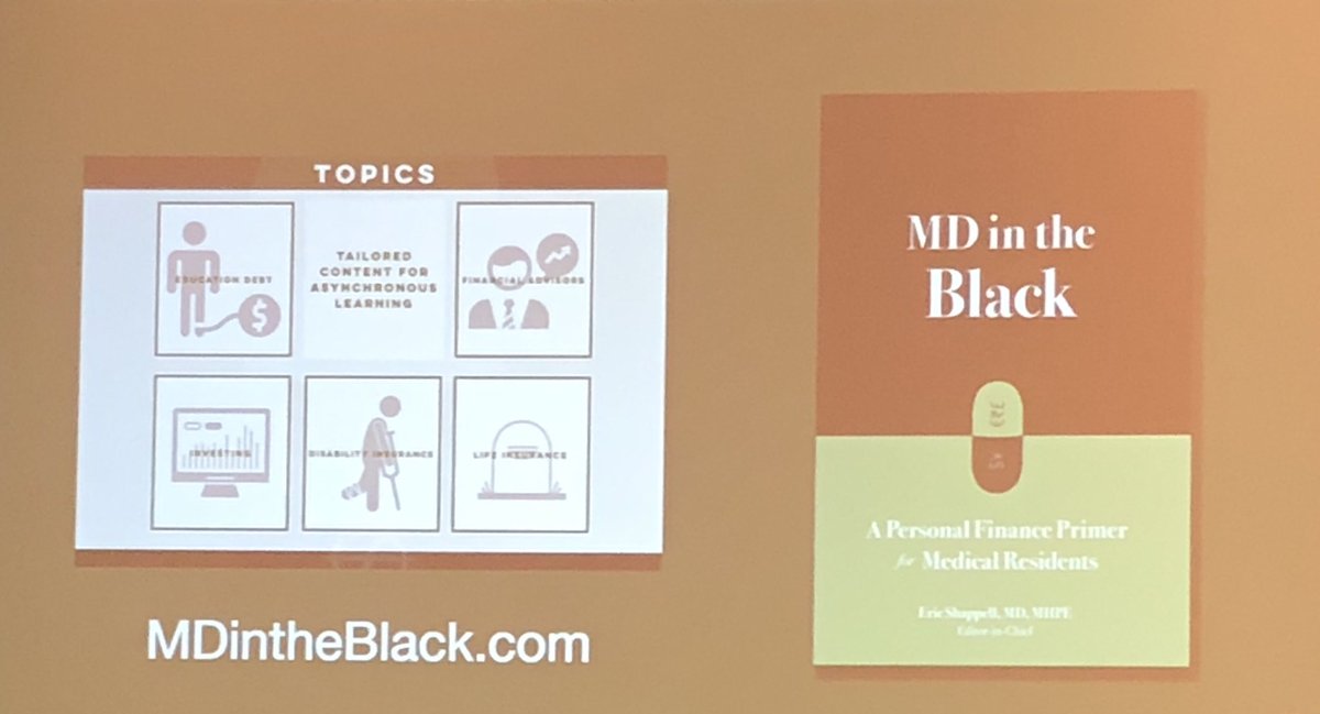 sonojillmd's tweet photo. Educational soundbites: MD in the Black, a new financial resource for residents proven to change their financial behaviors for the better &amp; give them the financial info they crave. #CORDAA19 https://t.co/goOsfT9cWu