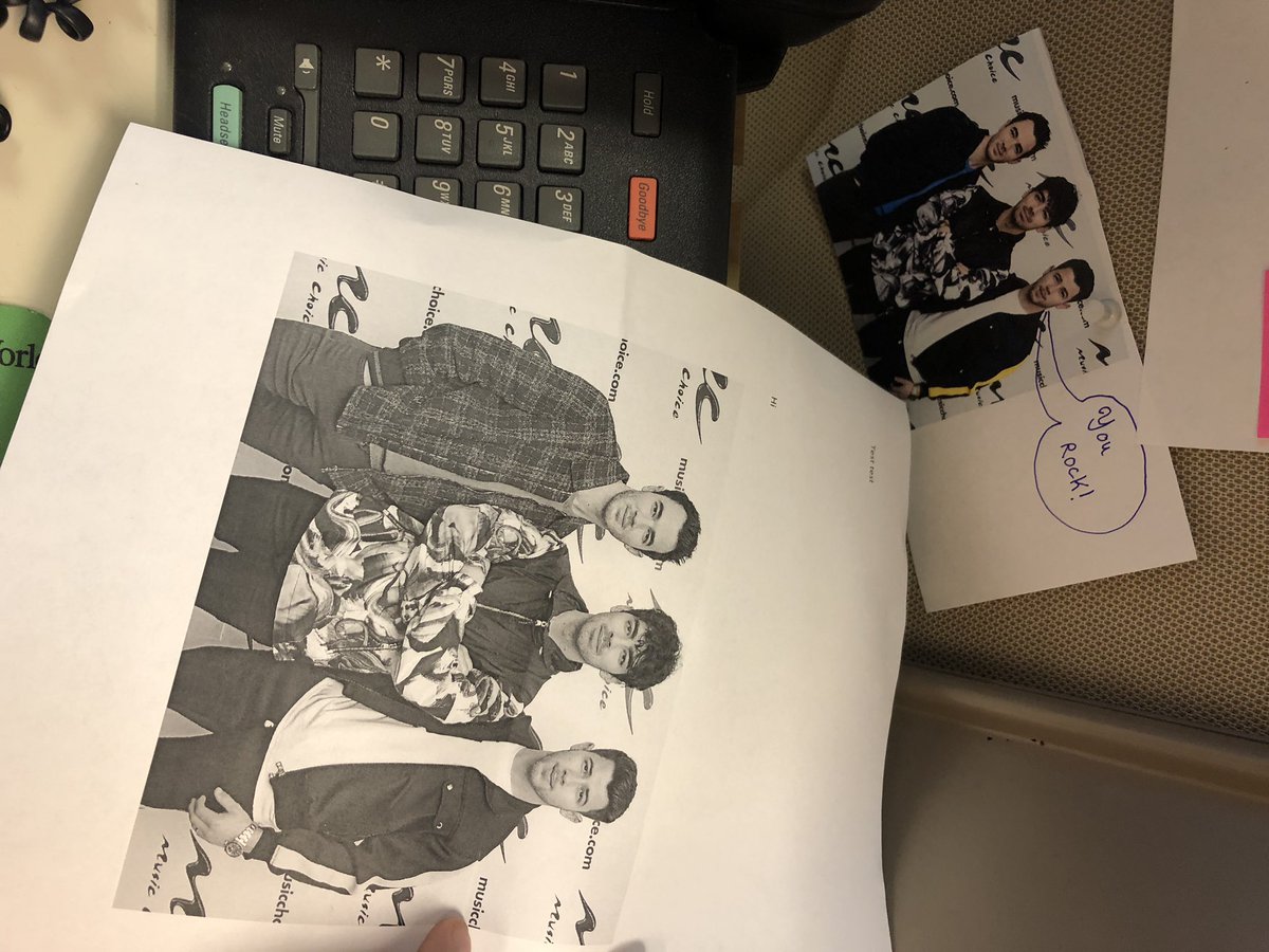 KaylaStorrie's tweet photo. We had to make sure our printers were working today after unplugging all of them..... so naturally this is what I printed! @jonasbrothers @nickjonas @kevinjonas @joejonas https://t.co/jGAImLSV9M