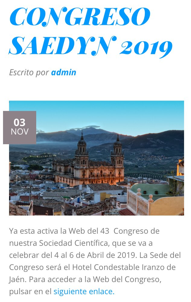 Participamos en #EndoJaen19 con 18 trabajos científicos (de un total de 60 comunicaciones)
Colaboramos en el curso para #MIR de #Hipófisis y varias ponencias en <a href="/SAEDYN_/">SAEDYN</a> <a href="/Piedadsantiag11/">Pity Saint James</a> 
<a href="/HospitalUVRocio/">Hospital Universitario Virgen del Rocío</a> 
Excelente encuentro para compartir y seguir aprendiendo!
#Endohuvr