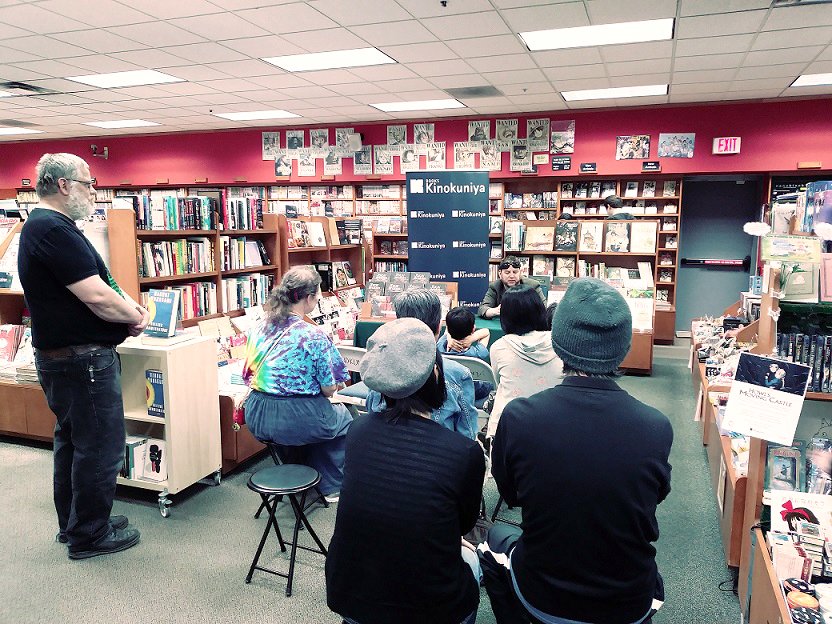KinokuniyaUSA's tweet photo. Takami Nieda, translator of "#Go" (written by Kazuki Kaneshiro) and Zack Davisson, creator of "#YokaiStories" did book reading and conversation at our #Beaverton store on March 31st!! We hope everyone enjoyed this event and special thanks to #TakamiNieda & #ZackDavisson!! https://t.co/tlKFdnkIBO
