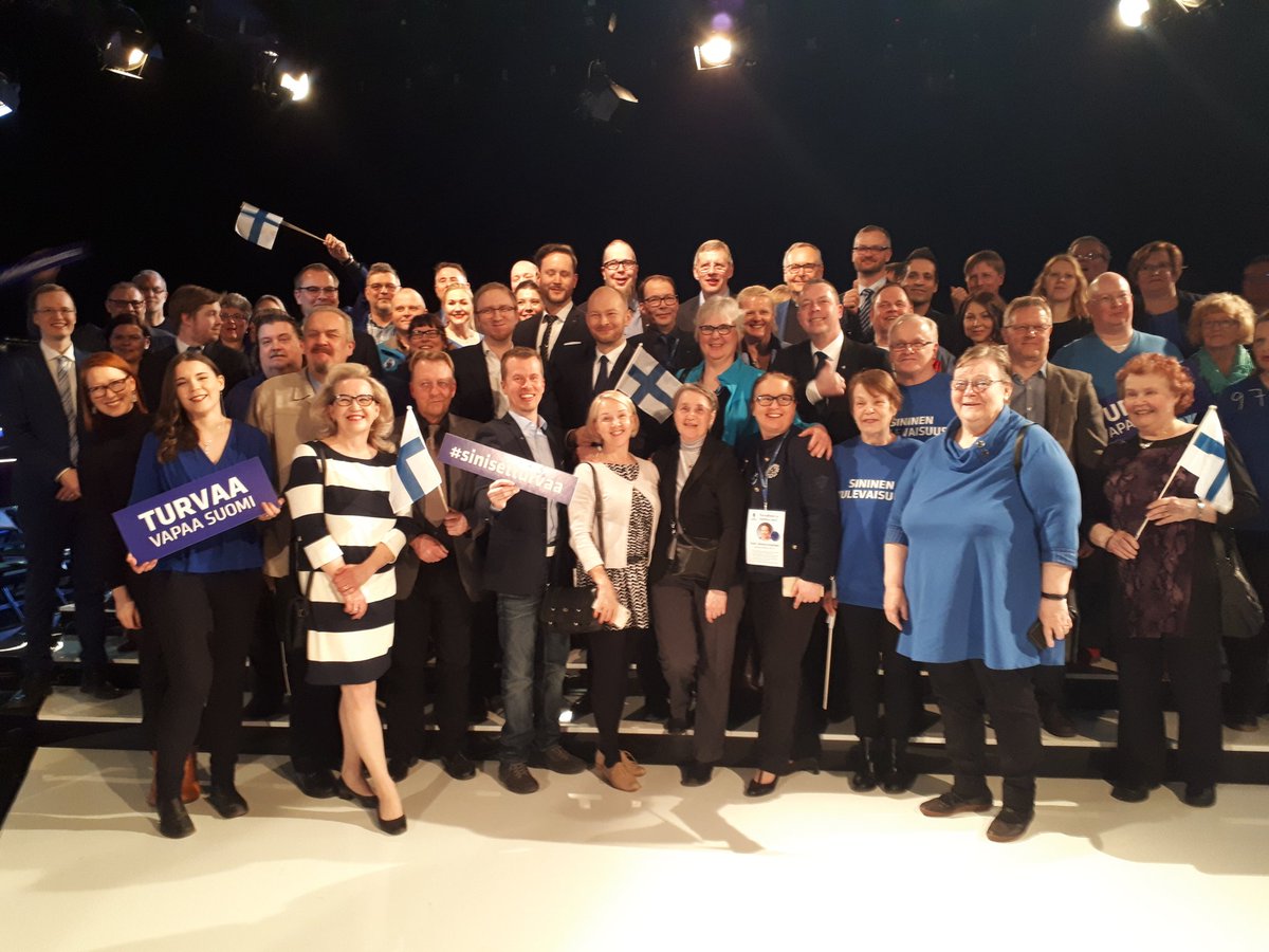 Aivan huikea ilta, kiitos! Siniset on turvallisuus- ja perhepuolue! #sinisetturvaa #vaalit2019