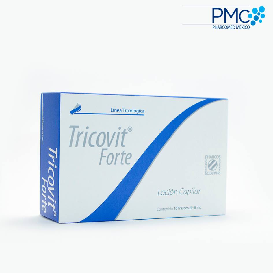 pharcomed's tweet photo. TRICOVIT FORTE está indicado para el tratamiento de la alopecia androgénica, también llamada calvicie común. Después de su limpieza con Deltacrin Shampoo, aplicar media ampolleta sobre el cuero cabelludo en el área donde hay caída. https://t.co/iYOEP0zqCO