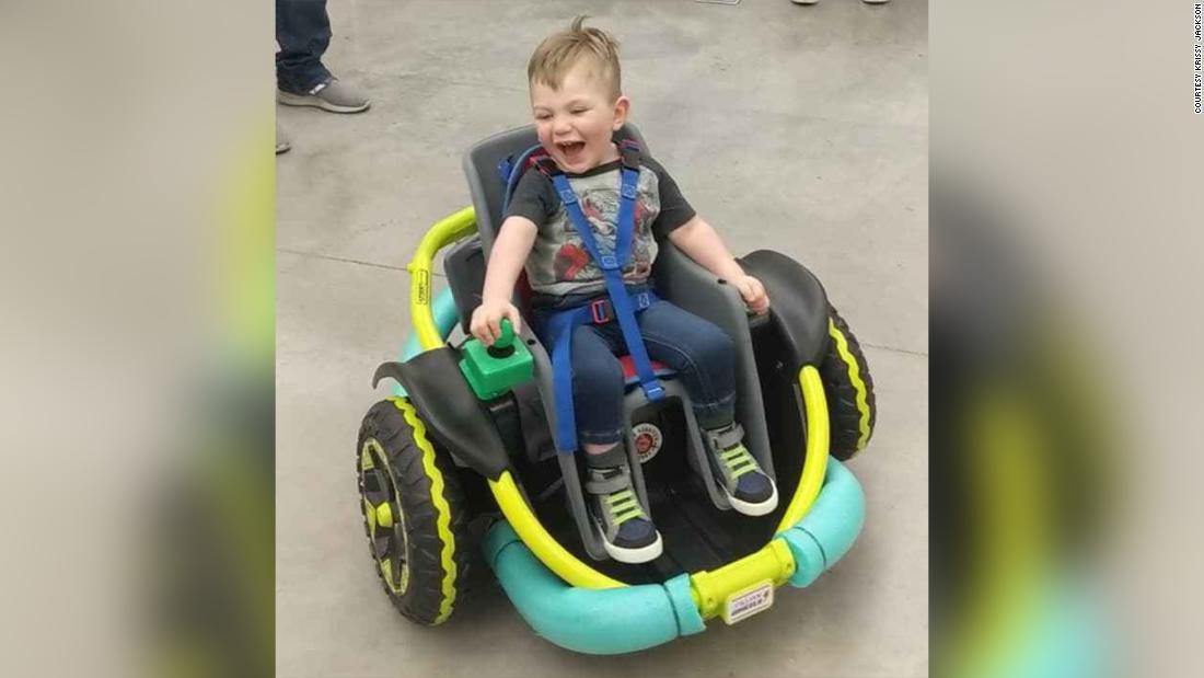 This 2-year-old couldn't walk on his own. So a high school robotics team built him a customized toy car cnn.it/2UaW4RR