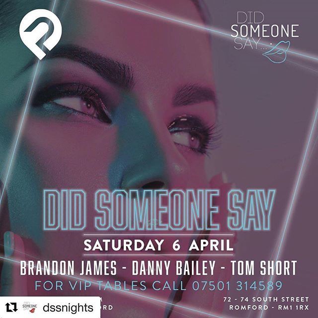 ProjectRomford's tweet image. #Repost @dssnights This is going to bang 🍾🍾 @dannybailey 
@brandonjamesuk 
@djtomshort ...
🥳 ift.tt/2K6KMtc