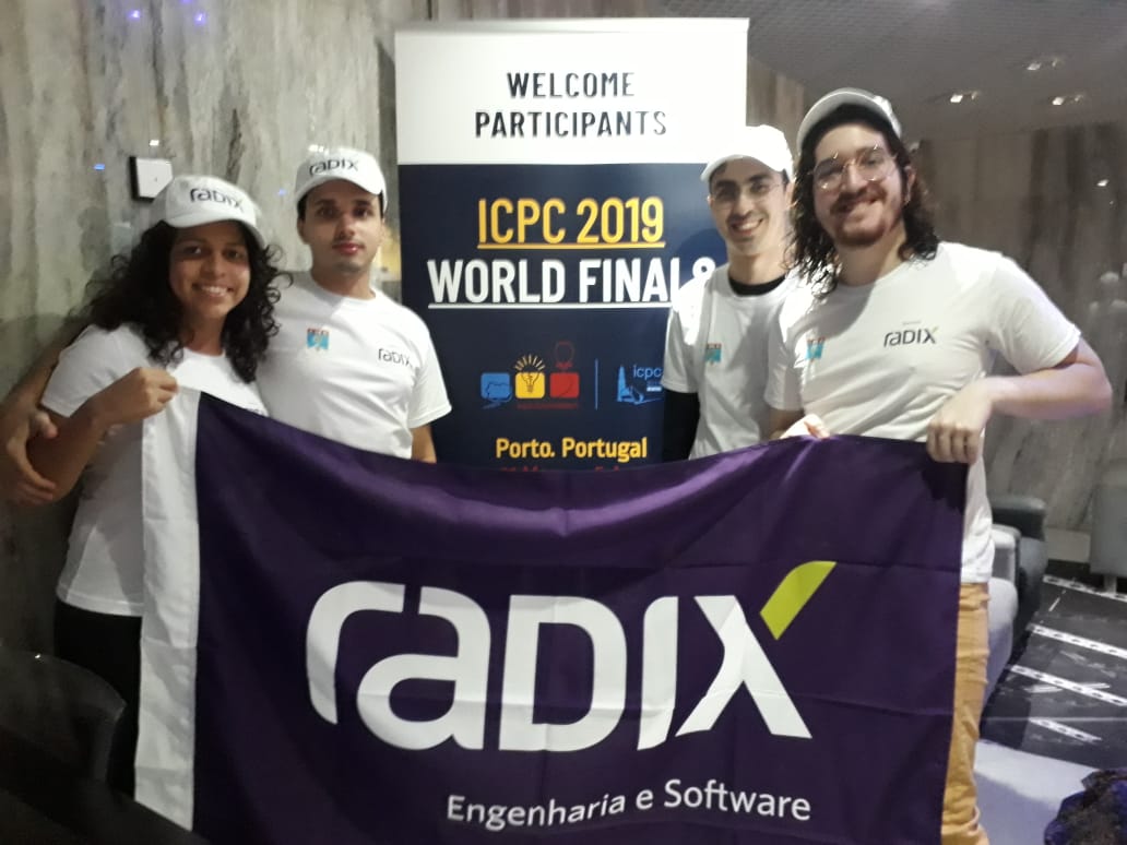 radixeng's tweet photo. Equipe do IME patrocinada pela Radix no ICPC 2019, uma das maiores maratonas de programação do mundo que acontece esta semana em Portugal! 💻🤓👏 https://t.co/lUrLwb5EX9