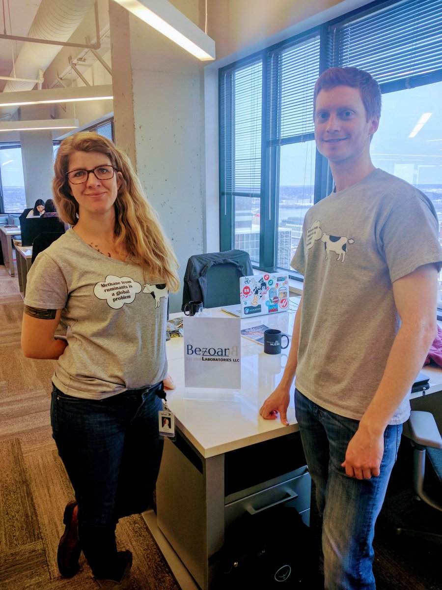 BezoarLabs's tweet photo. Super excited for our first day at the @SprintAccel /@dfamilk Accelerator in beautiful Kansas City! We're ready to get to work and learn how to get our methane busting probiotic out there faster. https://t.co/9zmSEaSXBj