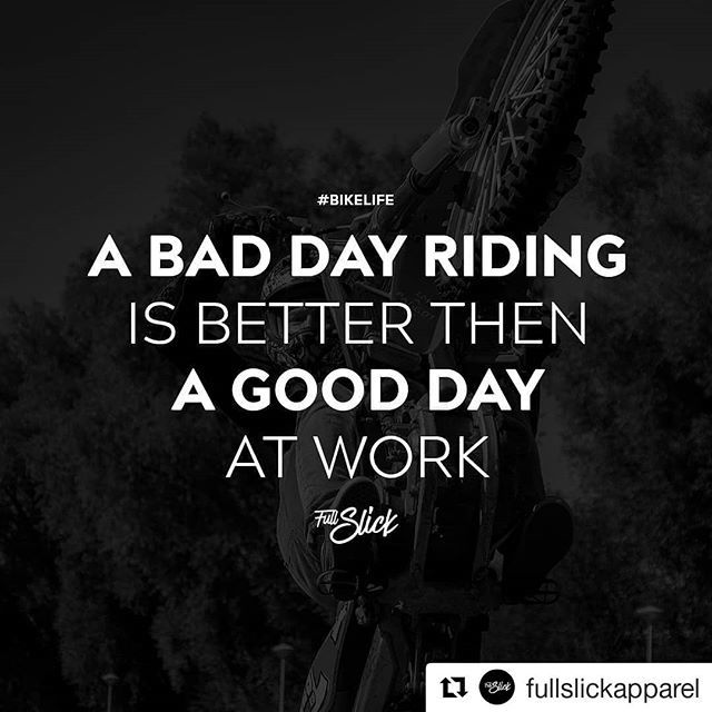 Who else isn't feeling work today?

#Repost @fullslickapparel (<a href="/get_repost/">Repost</a>)
・・・
We all know a bad ride can happen. But it's still better then the best days at the office! It's friday so drop your tools, pen or whatever you use to execute your job and… ift.tt/2uCYN7B